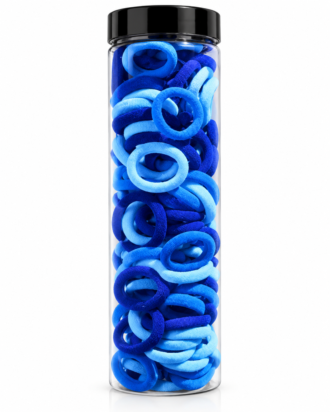 100 pcs Blue Hair Bands Set