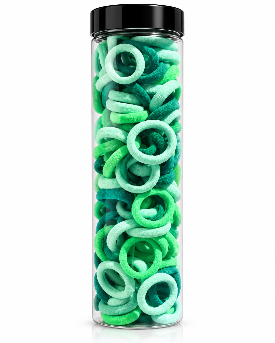 100 pcs Green Hair Bands Set