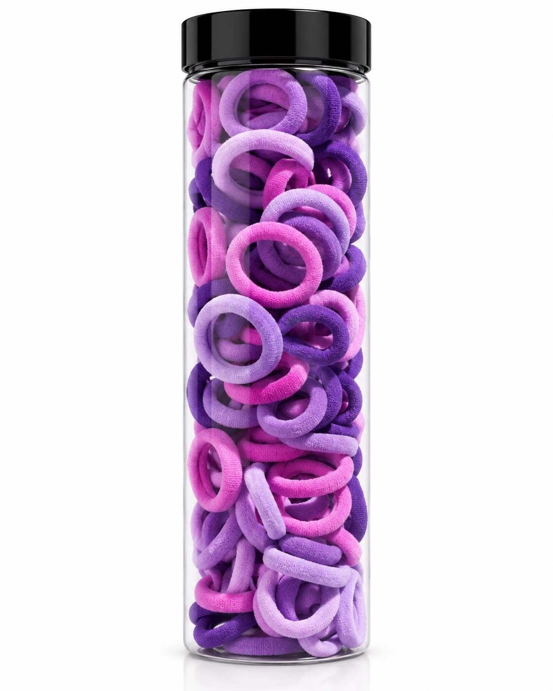 100 pcs Purple Hair Bands Set