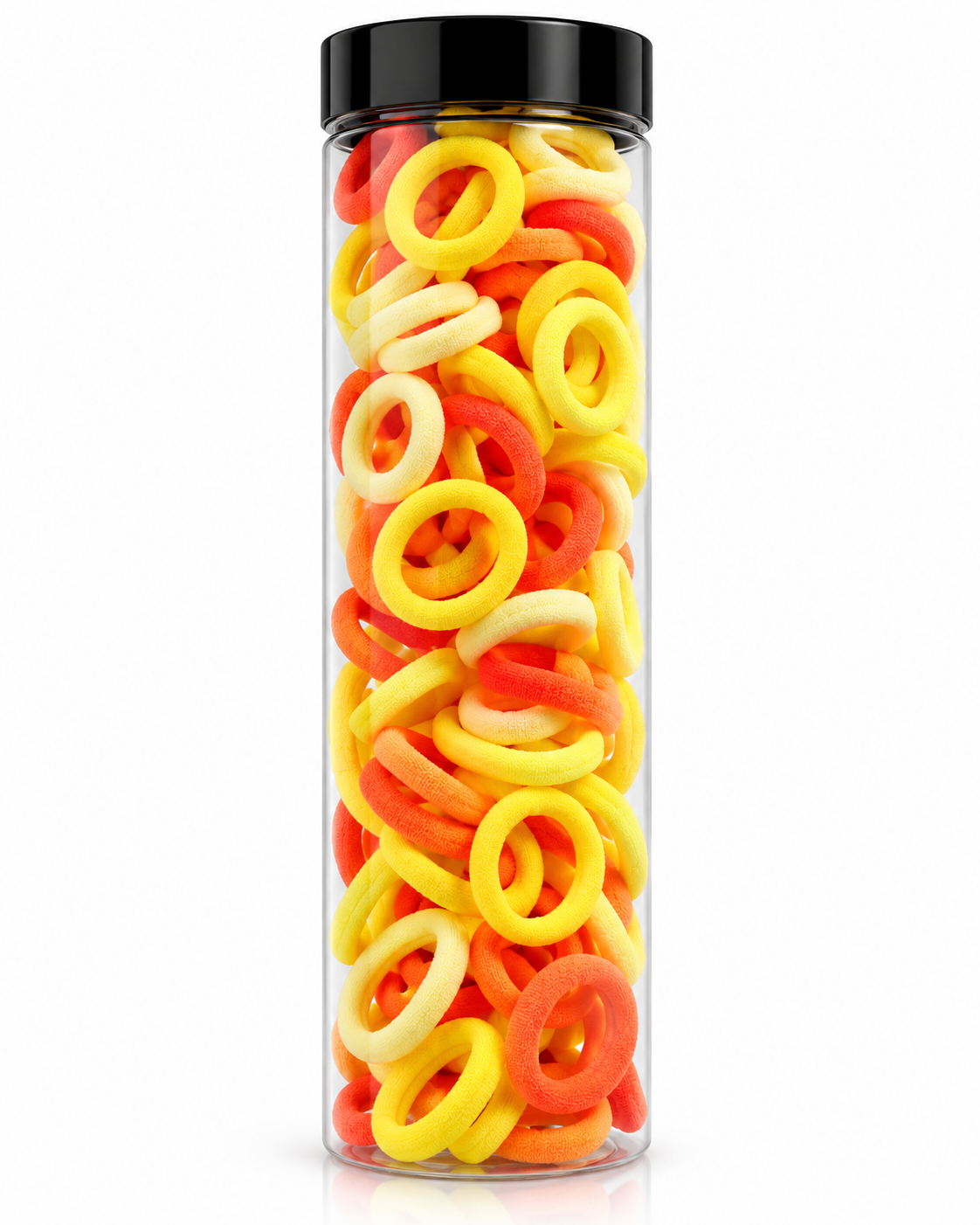 100 pcs Yellow & Orange Hair Bands Set